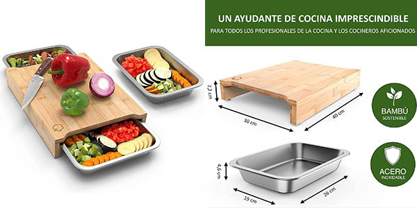 Chollo Tabla De Cortar Liebspecht Premium Con Bandeja De Acero