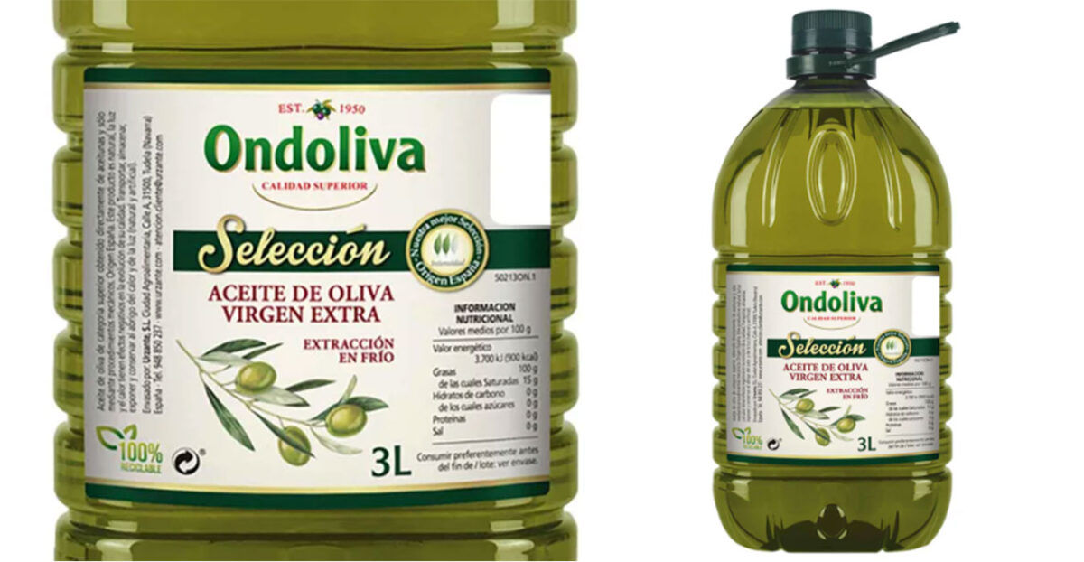 Chollo Aceite de oliva virgen extra Ondoliva 3 litros por sólo 25 99