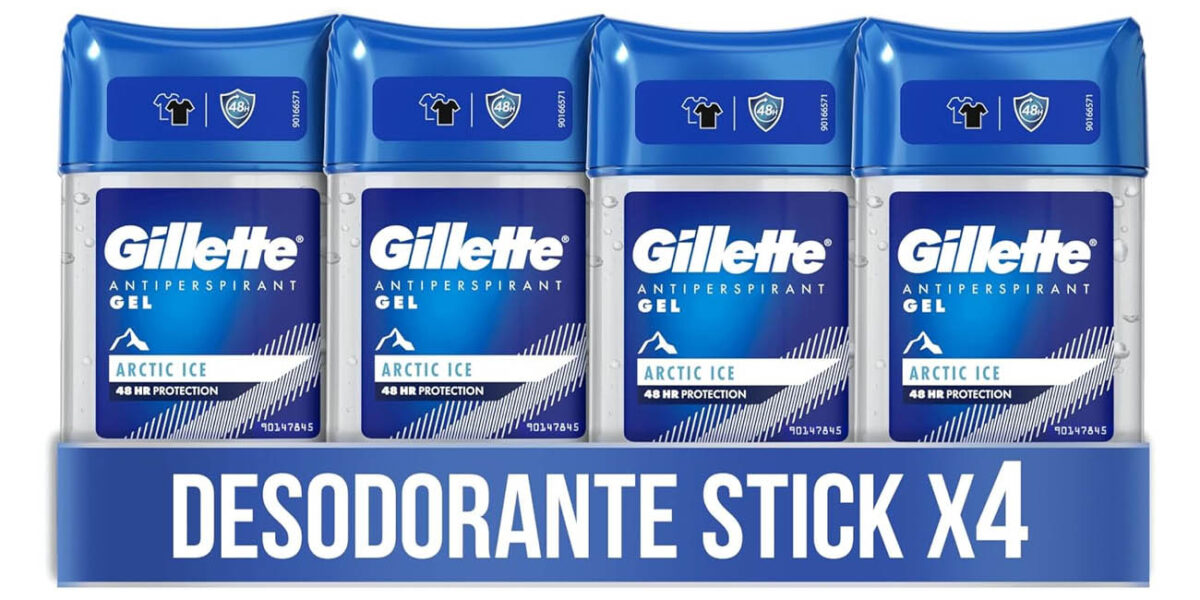 Chollo Pack 4x Desodorante Gillette Clear Gel Artic Ice por sólo 12 99