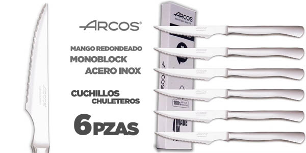 Chollo Flash Juego De Cuchillos Arcos Monoblock Para Carne Por Solo