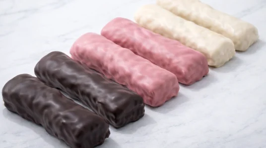 1 kg de Lacitos de hojaldre de chocolate negro, blanco y fresa