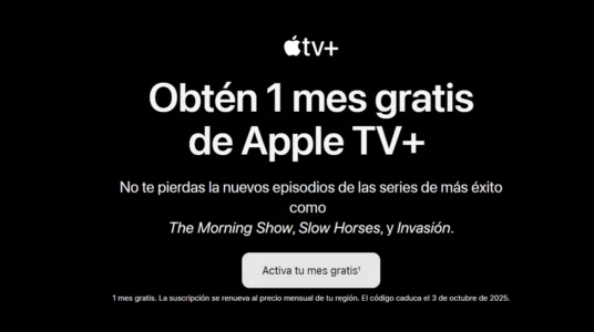 1 mes gratis Apple TV