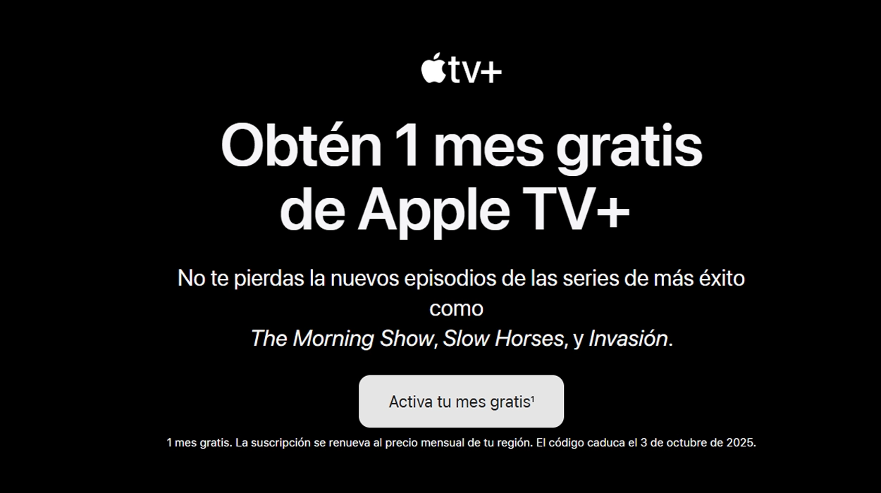 1 mes gratis Apple TV