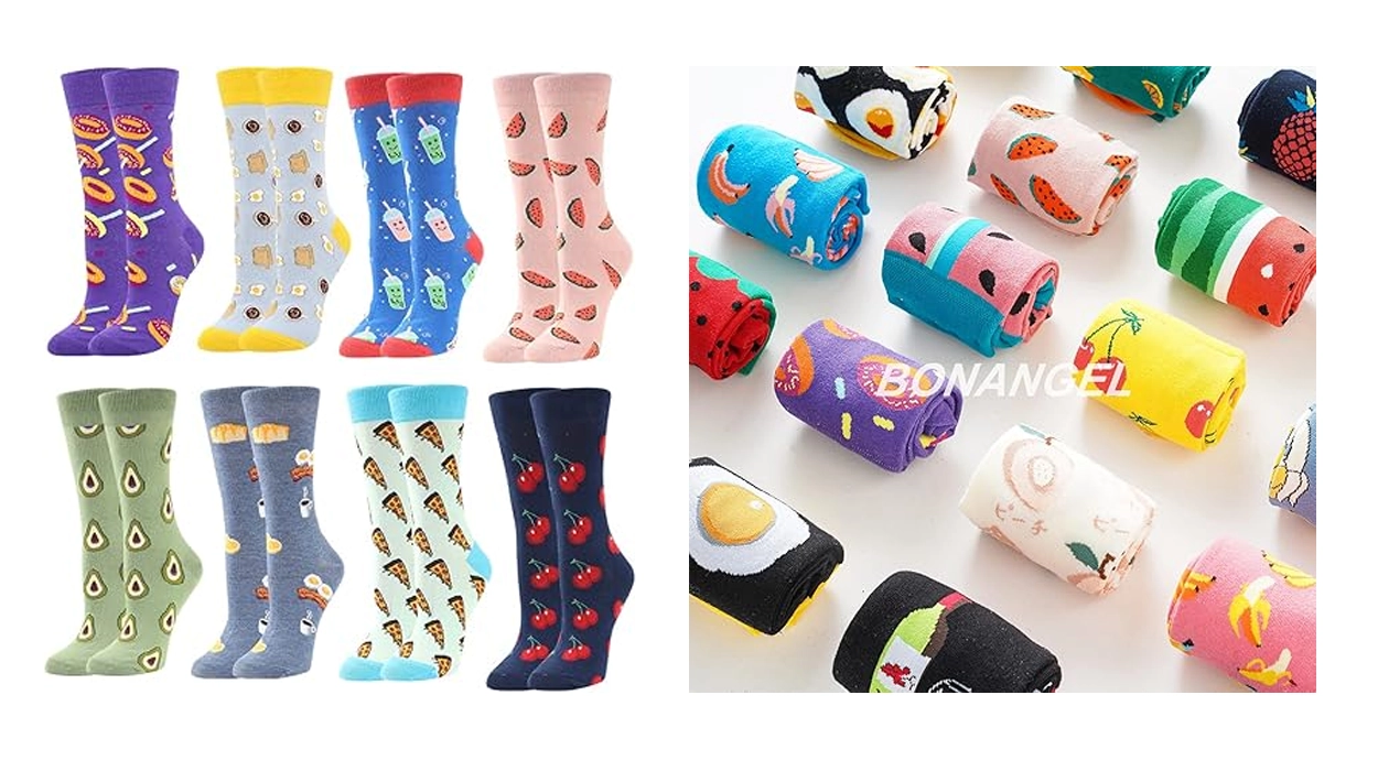 10 Pares de calcetines divertidos de algodón BONANGEL