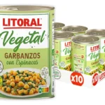 10 latas de Garbanzos con espinacas Litoral Vegetal