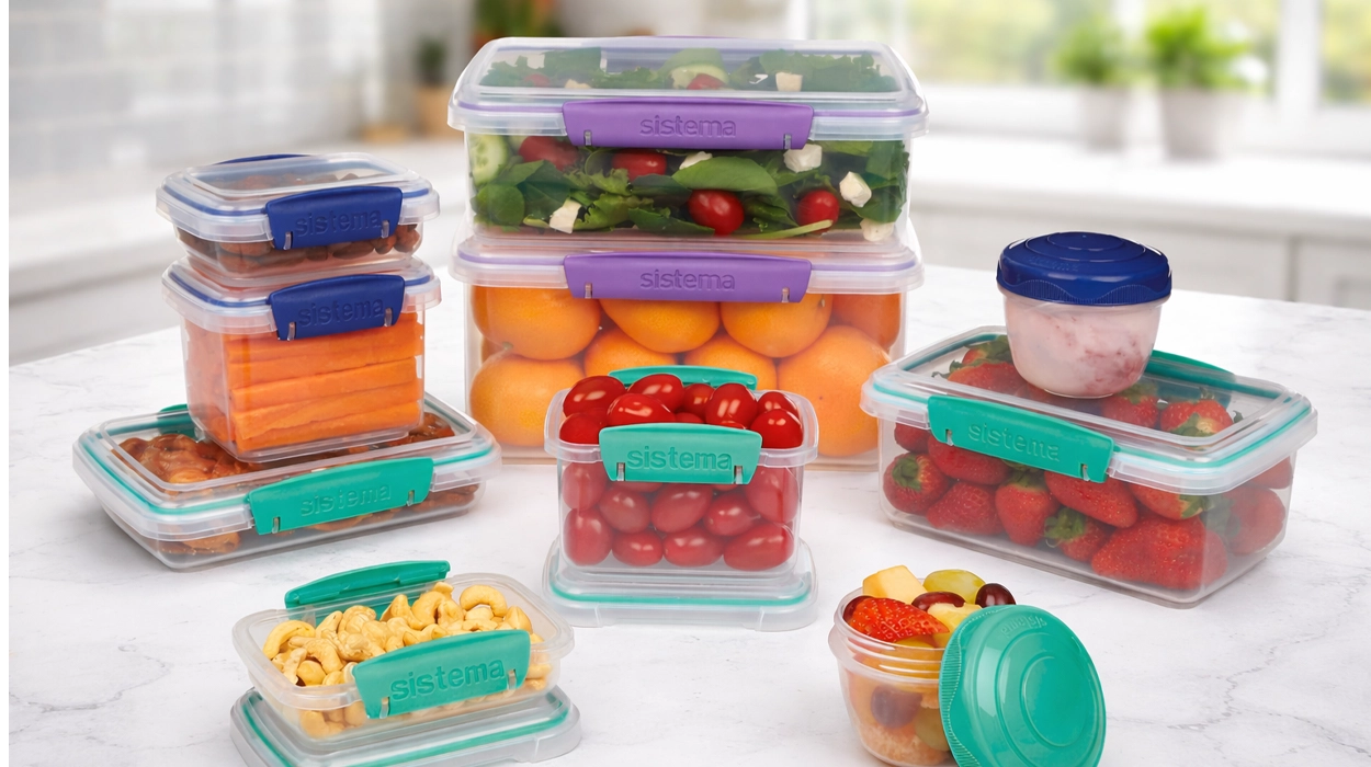 10 recipientes Sistema con tapa hermética