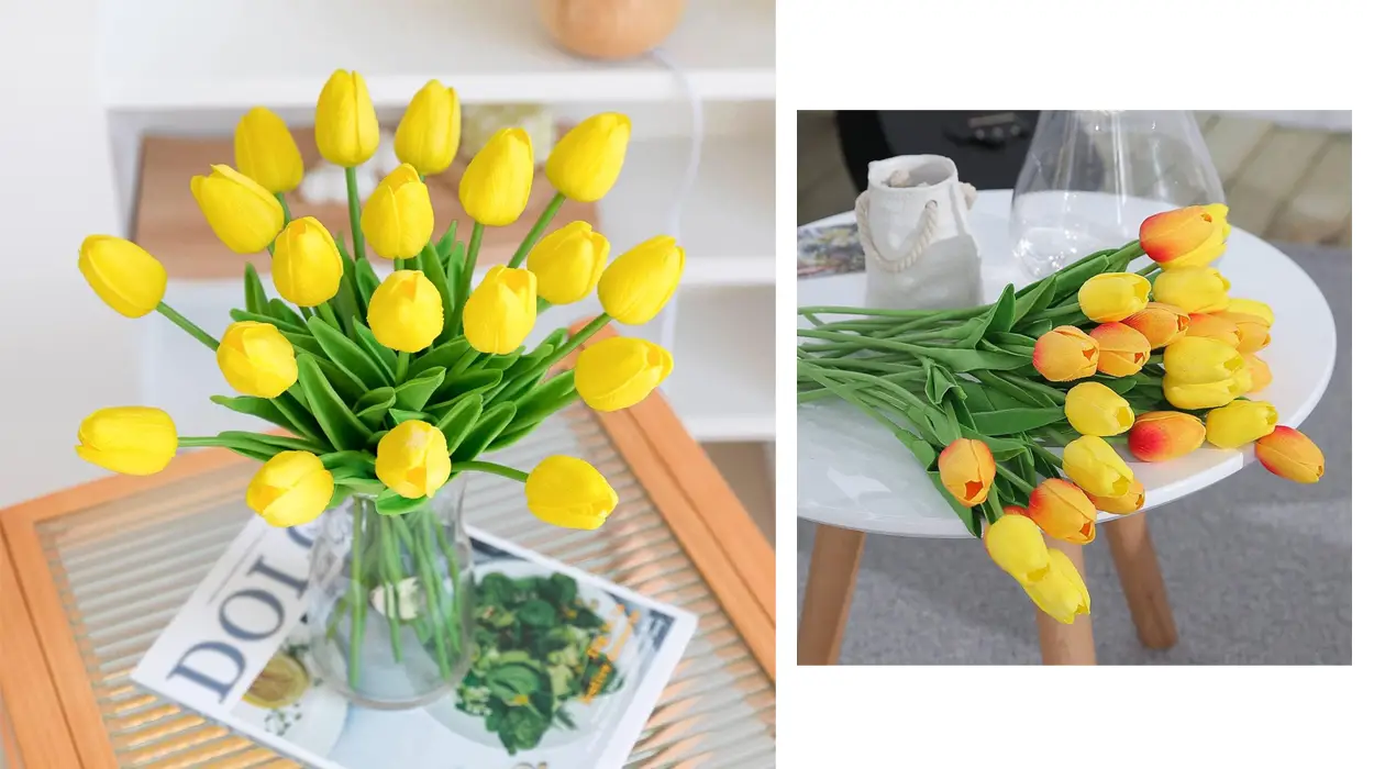10 tulipanes con toque real baratos