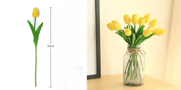 10 tulipanes con toque real oferta