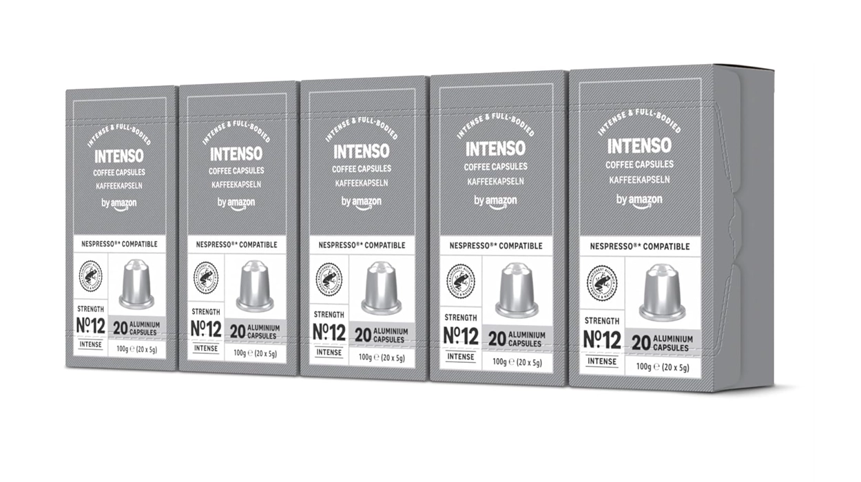 100 cápsulas de café Intenso by Amazon compatibles con Nespresso
