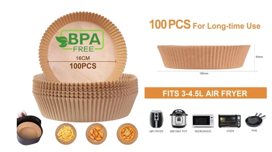 100 piezas de papel para freidora de aire