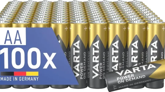 Chollo 100 pilas alcalinas varta power on demand aa