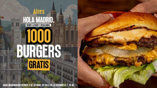 1.000 burgers gratis en Aires Madrid