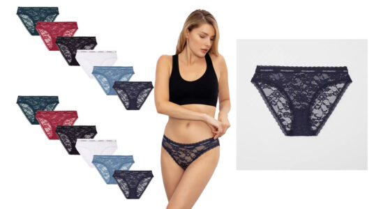 12 bragas encaje Don ALgodon baratas