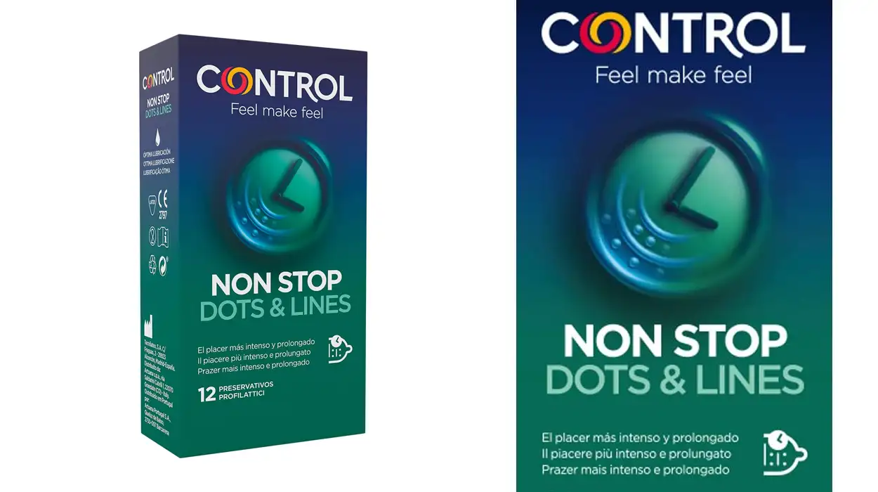 12 preservativos Control Non Stop Dots & Lines