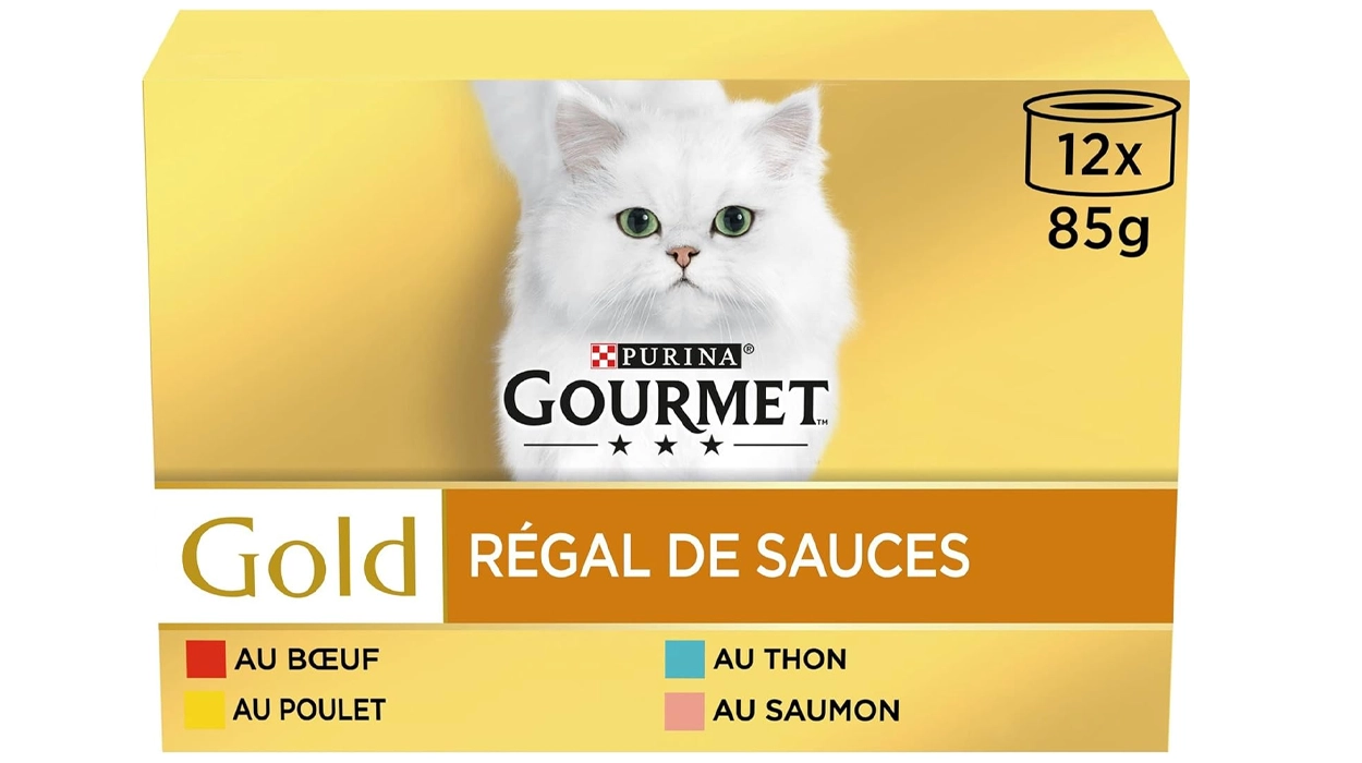 12 tarrinas Gourmet Gold Regal para gatos