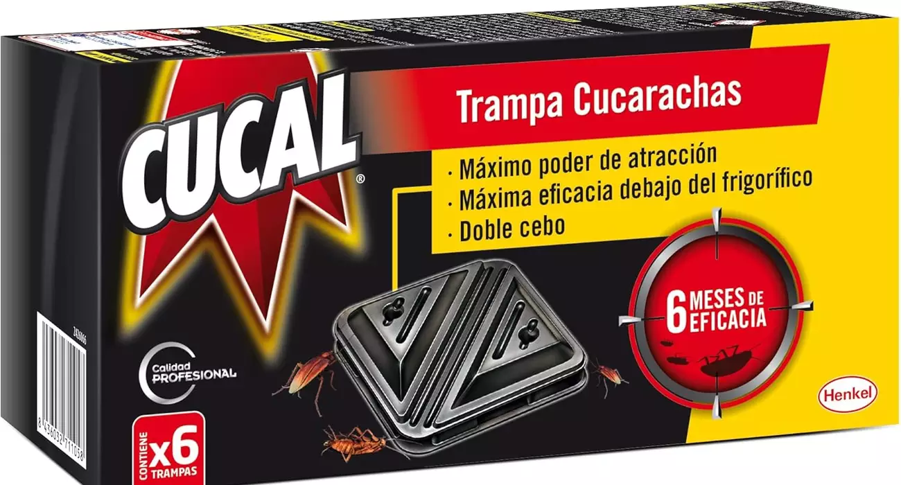 Pack x12 Trampas Cucal para cucarachas con doble cebo con descuento automático