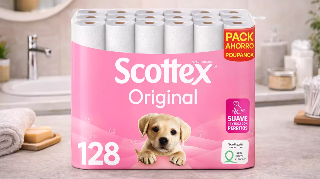 128 rollos Papel higiénico Scottex Original