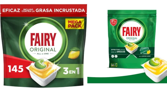 145 cápsulas Fairy Original All in One Limón