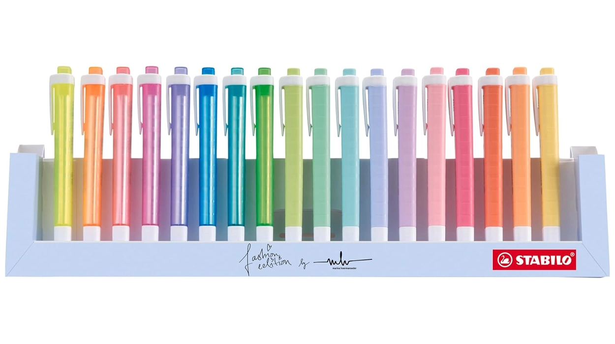 18 marcadores Stabilo Pastel