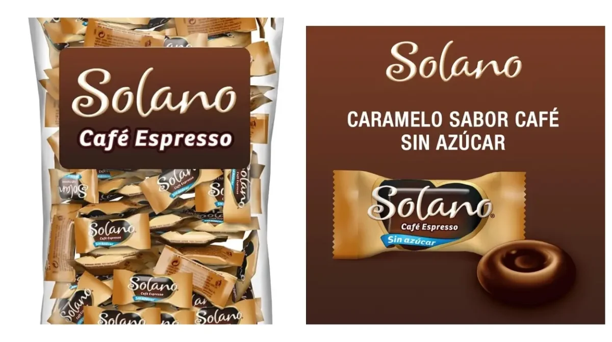1kg de caramelos Solano Cremoso Sabor Café sin azúcar