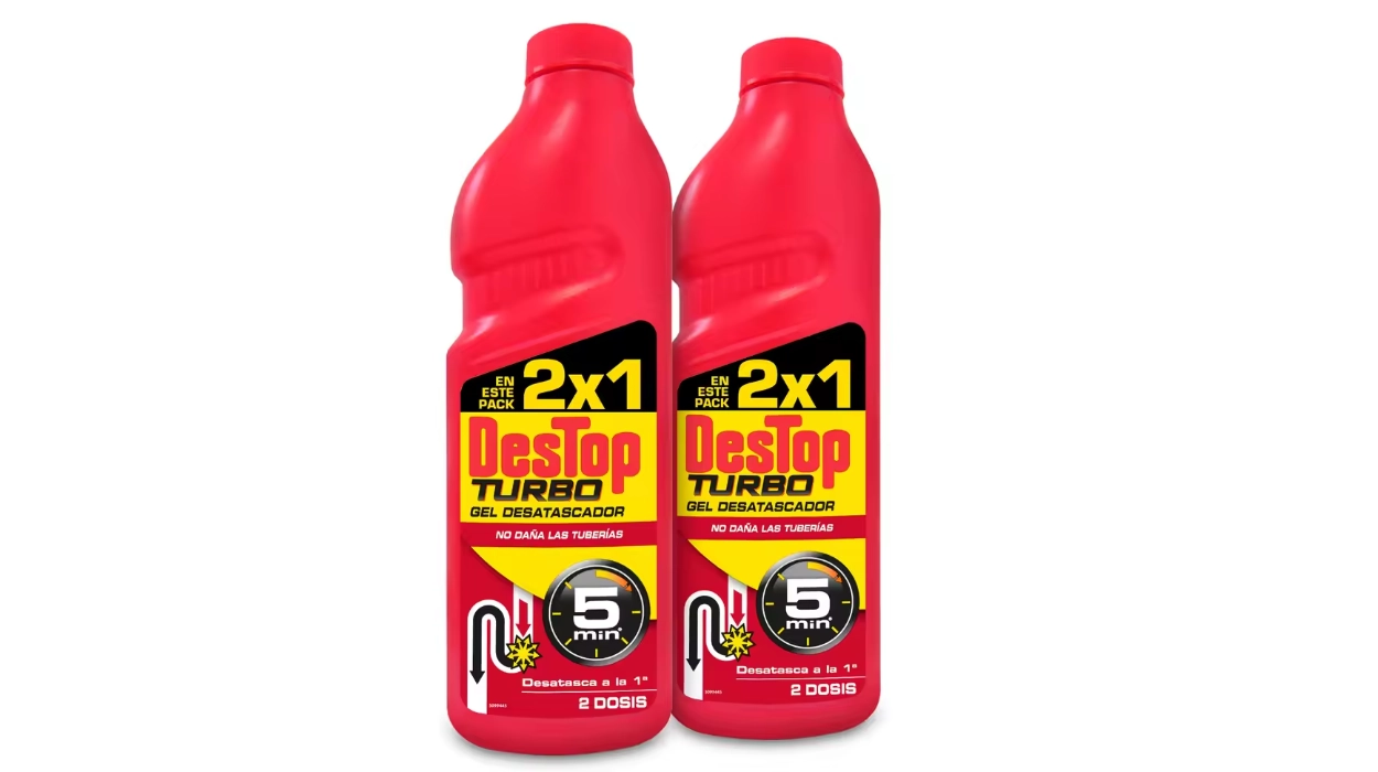 2 Gel Desatascador Destop Turbo