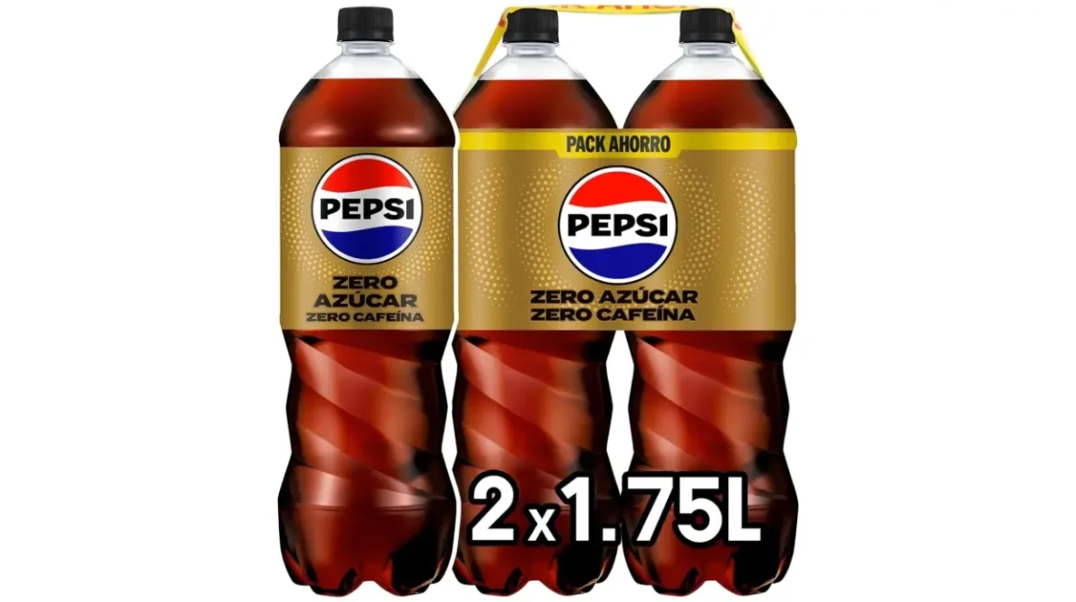 Pepsi para niños o los que no quieren líos: 2 botellas de Pepsi Zero sin cafeína de 1.75 litros (3.5 litros en total) al mejor precio
