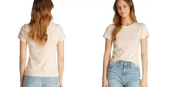 2 camiseta Calvin Klein manga corta mujer oferta