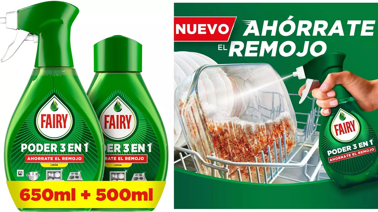 Pack Fairy Poder sin remojo Limón Spray + recambio (total 1150 ml)