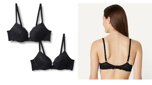 2 sujetadores Amazon Essentials con aros y encaje elástico