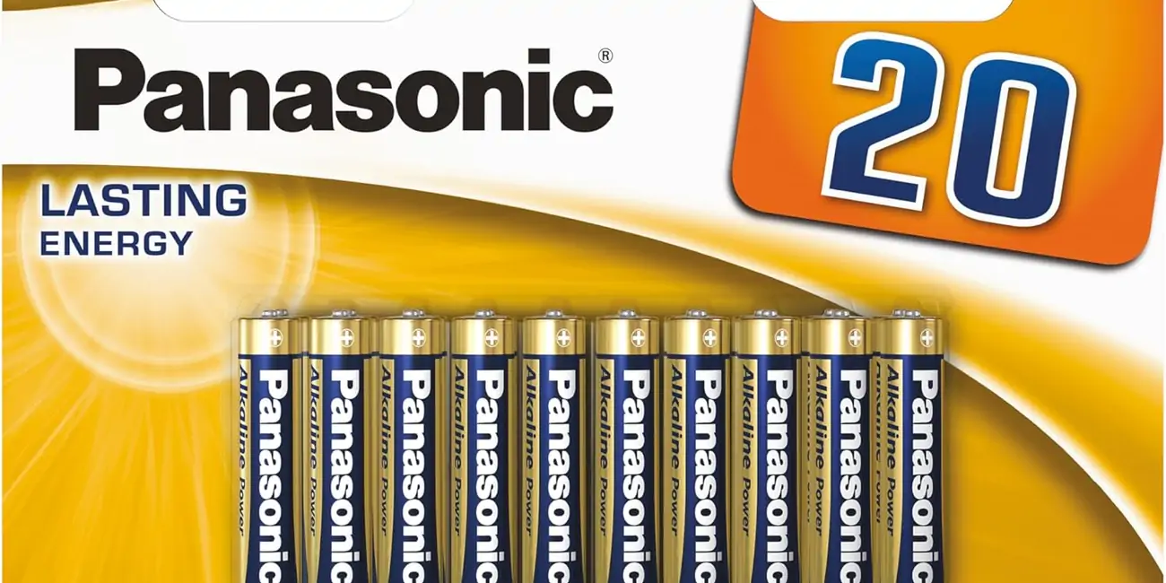 20 pilas Panasonic AAA Alcalinas de 1,5V LR03