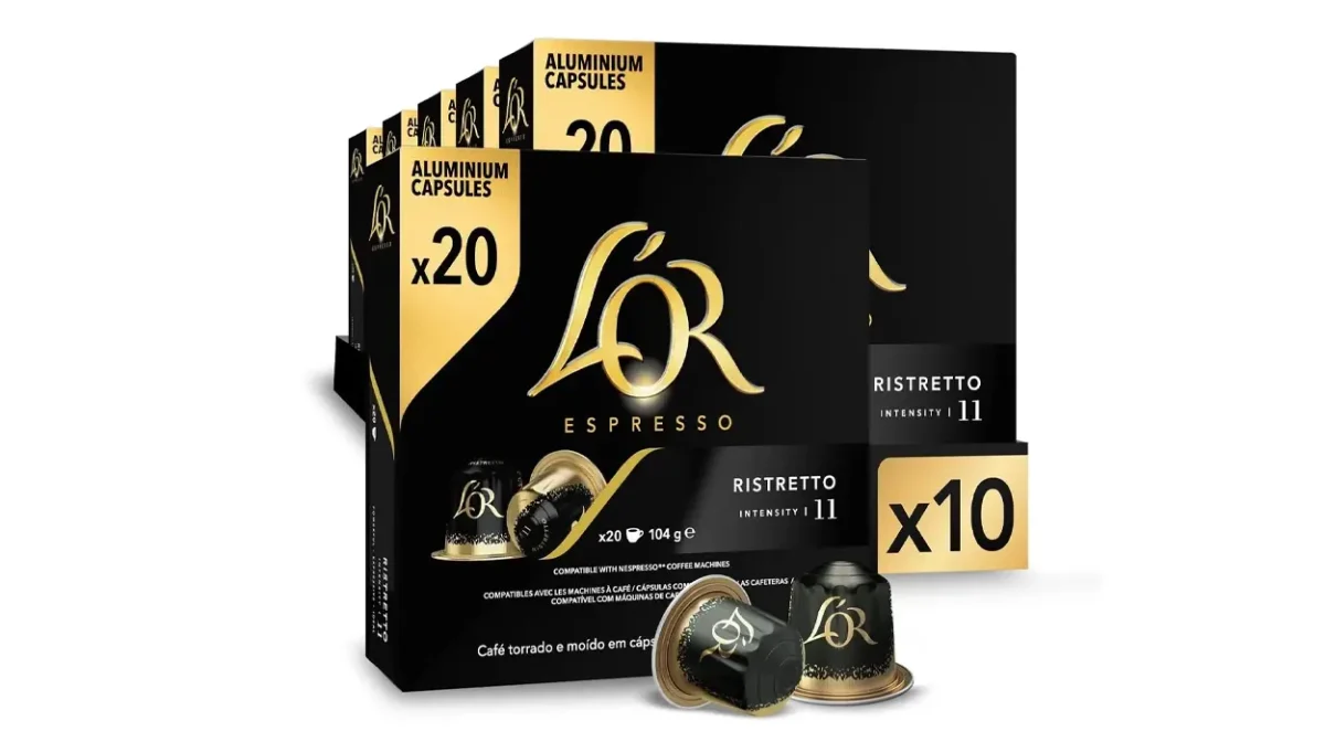 Llévate 200 cápsulas de café L'Or Espresso Ristretto a un precio excepcional gracias a este cupón de Amazon