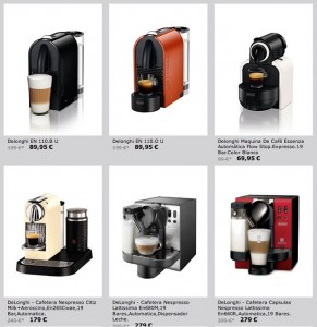 Oferta cafeteras Nespresso DeLonghi