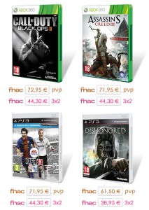 Oferta 3x2 Fnac videojuegos