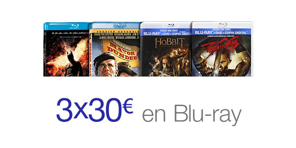 Oferta Blu-ray 3x30 euros