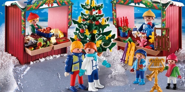 mercado navideño Playmobil