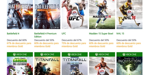 Ofertas en juegos de Xbox One
