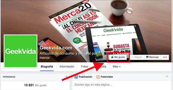 Facebook Geekvida en español