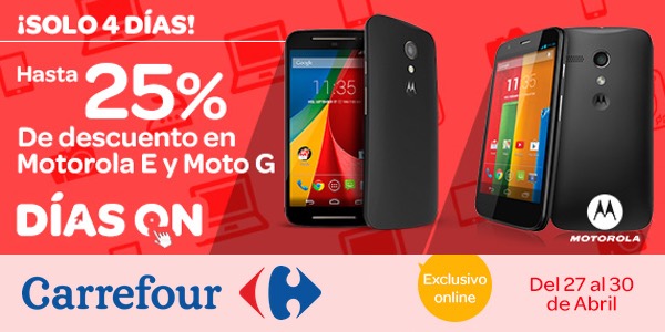 Oferta Motorola Moto G Carrefour