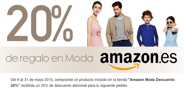 20% de descuento ropa Amazon