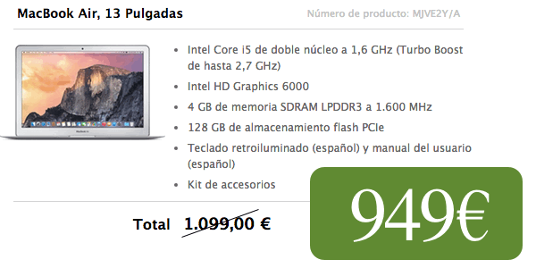 MacBook Air 2015 barato