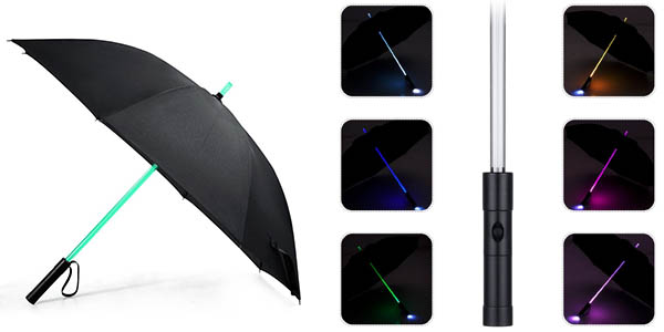 Paraguas LED sable laser