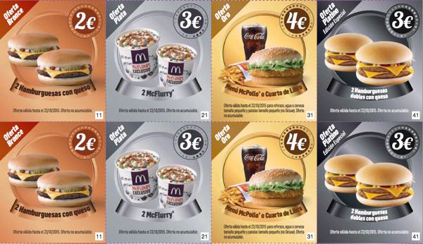 Descuentos McDonalds octubre 2015