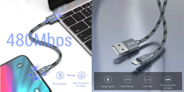 Cable USB a Lightning para Apple