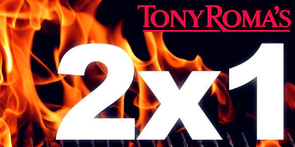 Cenas 2x1 en Tony Romas