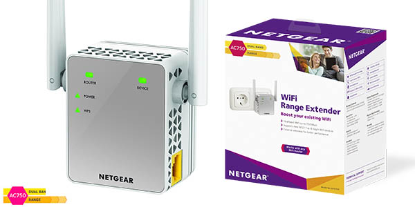 Extensor repetidor WiFi Netgear EX3700-100PES