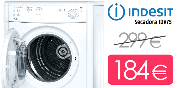Chollo secadora Indesit IDV 75 evacuación 7kg al mejor precio
