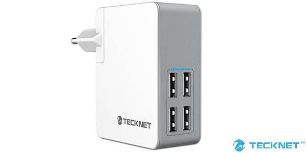 Cargador USB TeckNet 4 puertos