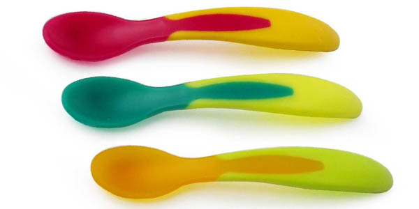 cucharas para bebes de plastico antideslizantes y antiquemaduras