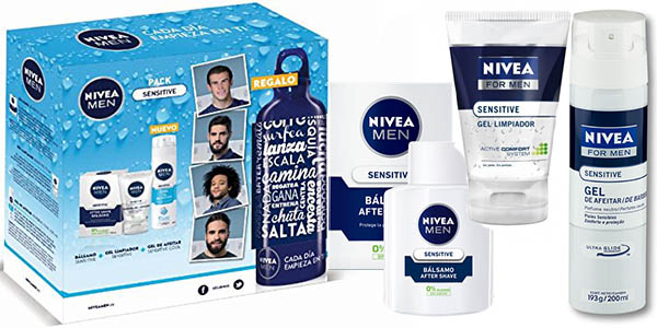 oferta pack nivea navidad sensitive gel limpiador crema y aftershave