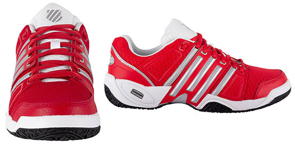 zapatillas para jugar a padel accomplish ii mesh omni fiery con suela deslizable y transpirables